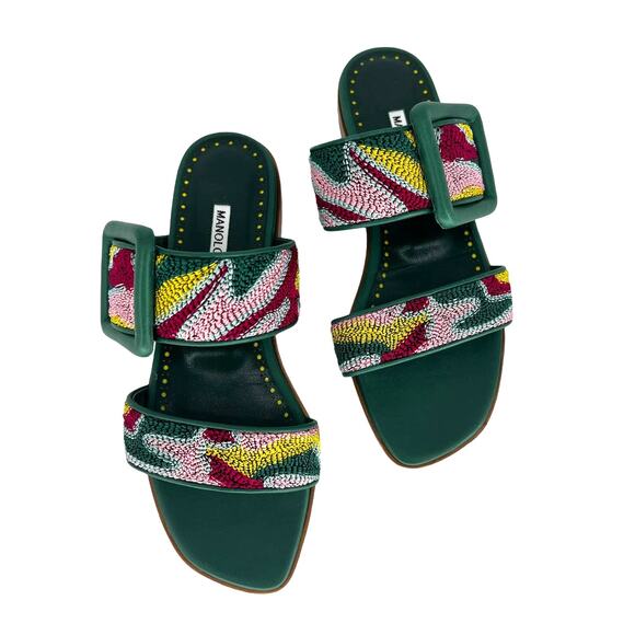 Manolo Blahnik Multicolor Sandals - Picture 2 of 14